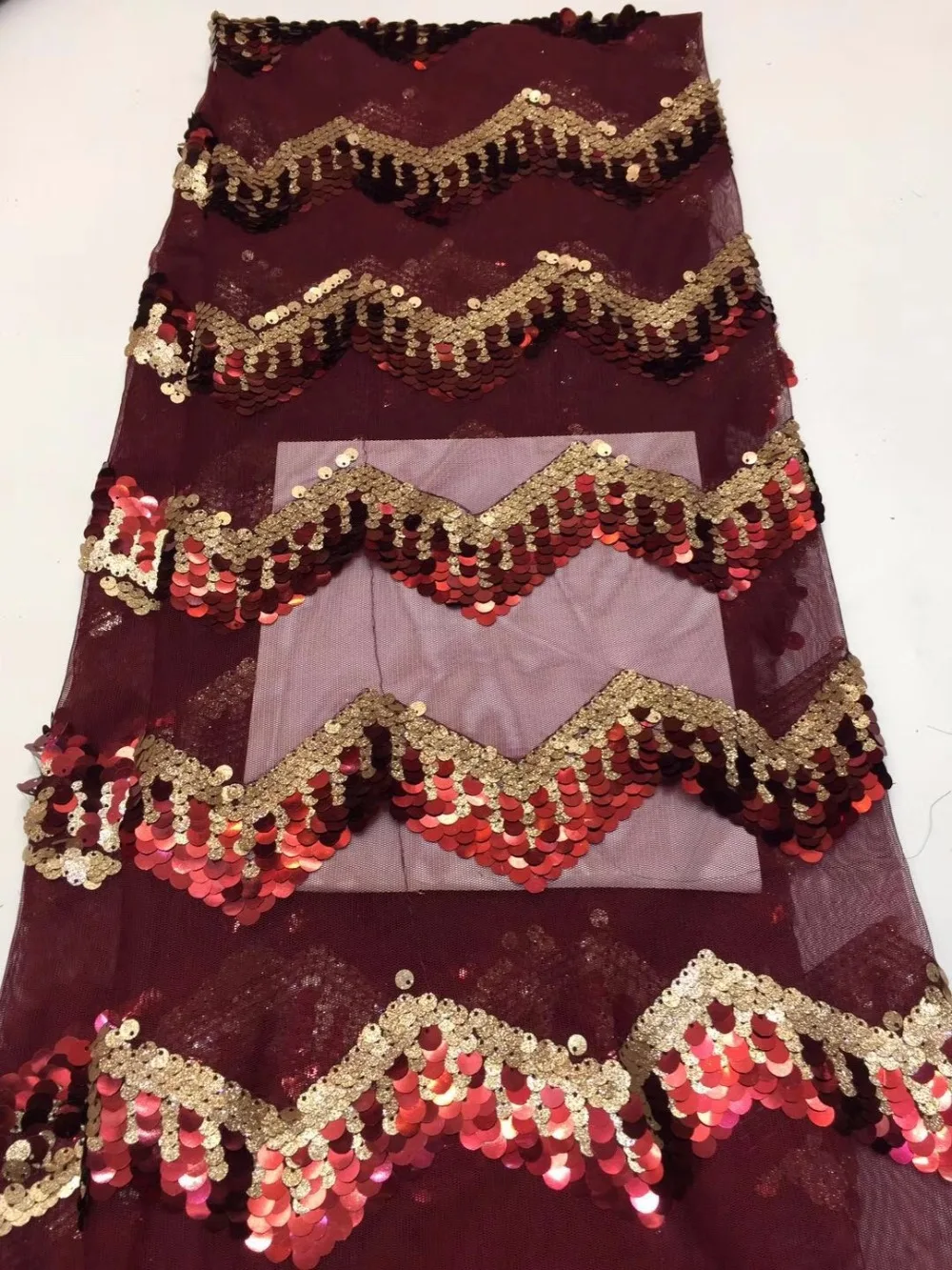 

The latest high quality lace sequin embroidered French tulle dress to hit the market in Africa in 2019
