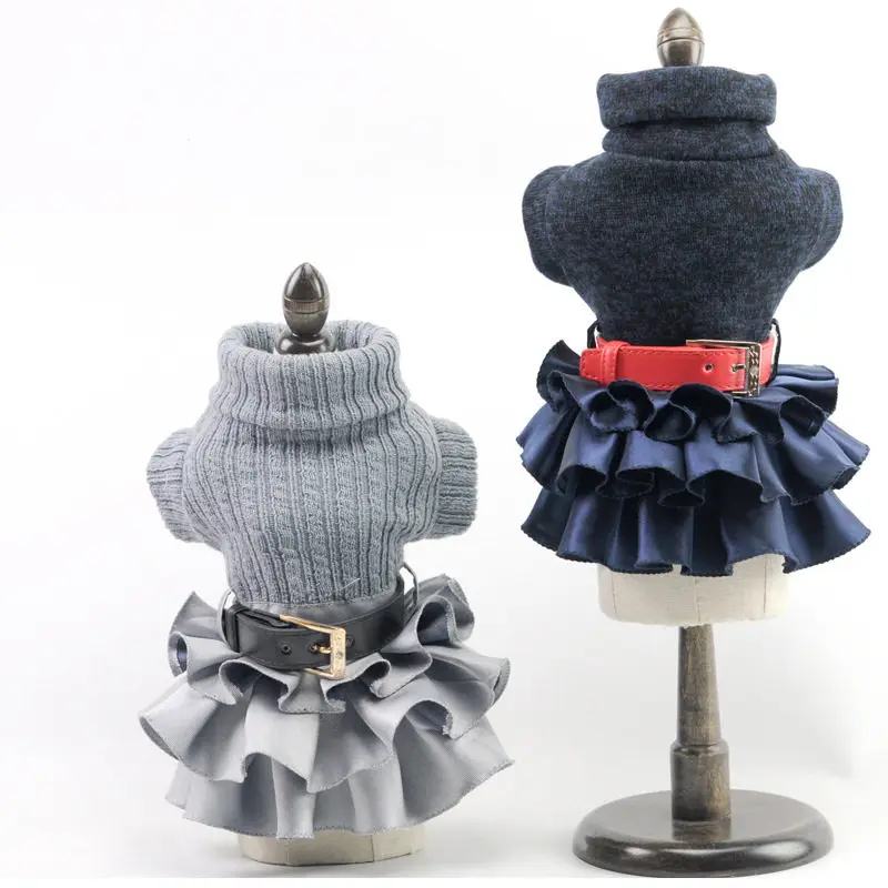 

Pet Dog Fashion Autumn Winter Cotton Clothes Wedding Sweet Princess Dresses For Small Dogs DC7109
