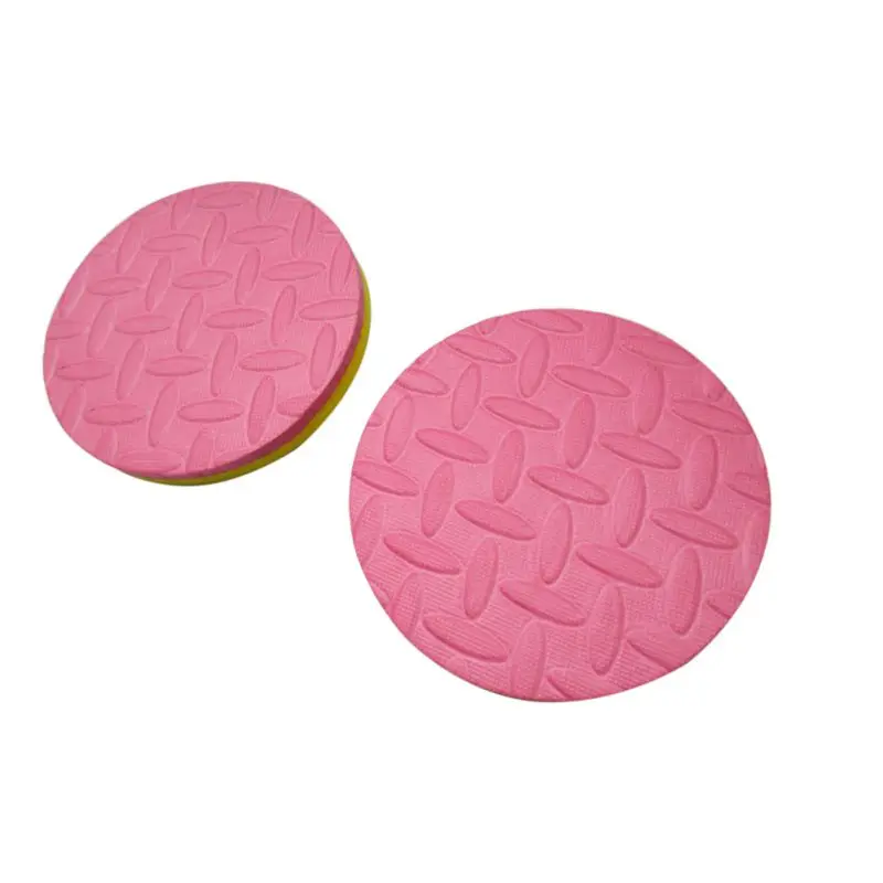 Новая упаковка из 2 досок тренировки наколенники подушки круглая Пена Йога устраняет колени запястье локоть боль коврики для упражнений - Цвет: Розовый