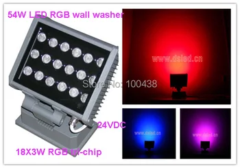 

DMX compitable,CE,IP65,high power 54W LED RGB wash light,LED RGB Floodlight,24V DC,EDISON chip,high quality,DS-T20A-54W-RGB