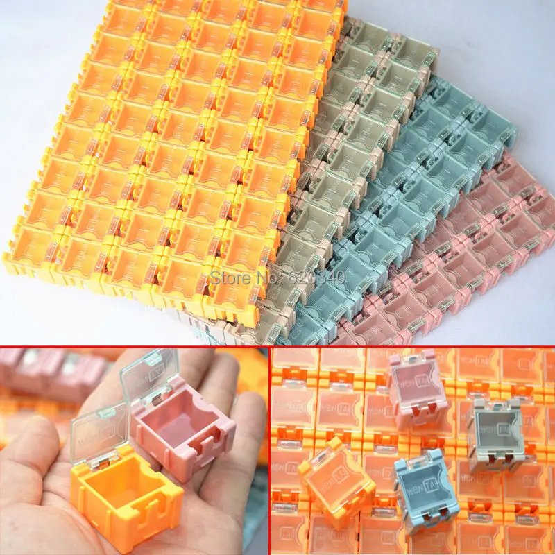 

Прямая поставка 100 шт SMD SMT компонентные ящики для хранения контейнеров, комплект электронных чехлов 1 # автоматически выскакивает патч-бокс
