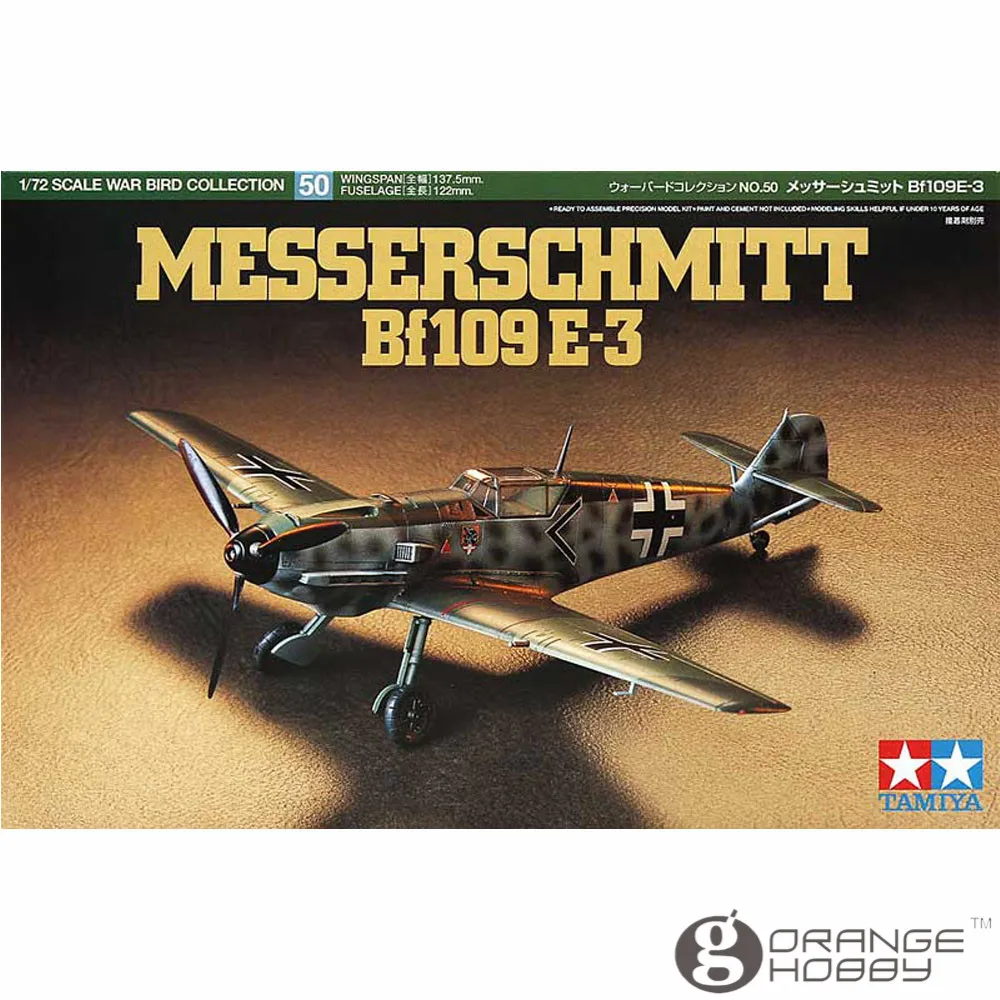 

OHS Tamiya 60750 1/72 Messerschmitt Bf109 E3 Assembly Airforce Model Building Kits