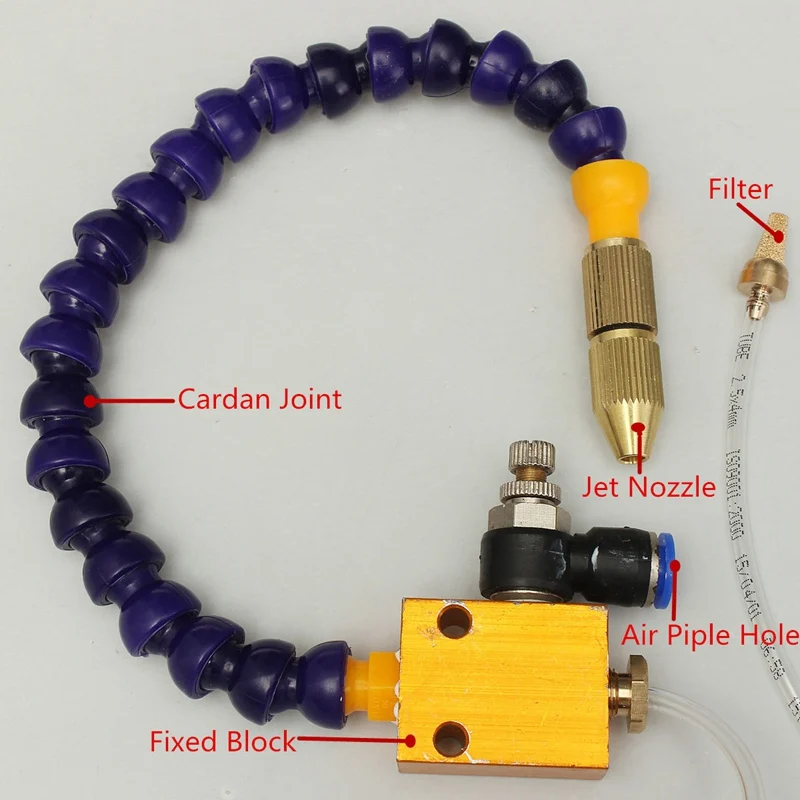 Cooling Sprayer Mist Coolant Lubrication Spray System For 8mm Air Pipe