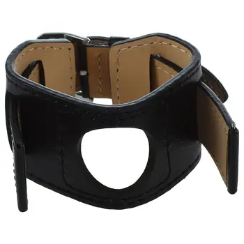 

Leather Double Tour Cuff Watch Band Strap For Blaze Smart Watch Tracker, Bracelet type Black