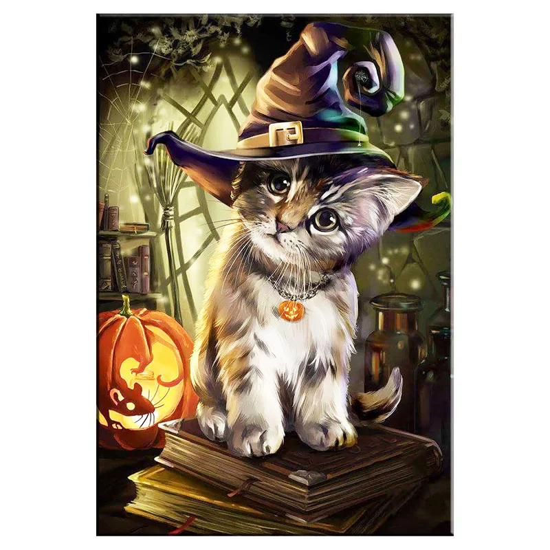 

Diamond painting Cat Scenery Square/Round Diamond embroidery Cross stitch Diamond Wall Painting love gift