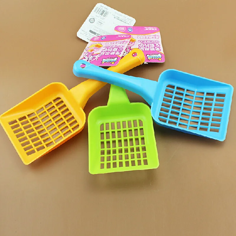Cat Sand Scoop Sieve Cat Animal Pet Plastic Litter Tray Scooper Shovel