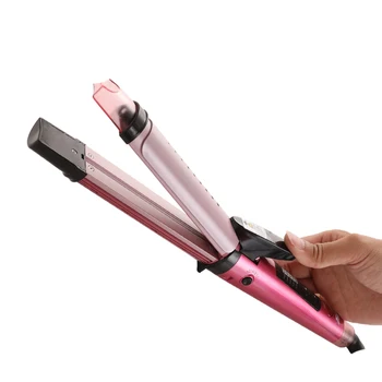 

Professional Iron Ceramic 2 in 1 Ionic Steam Straightening and Curling 32MM Big Size For Women Hair Straightener and Curler