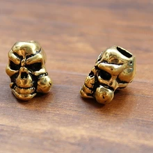 1 шт. DIY Череп зонтик подвеска латунь Ножи бусы кулон из бечёвки Медь Ножи падение троса на открытом воздухе Ножи EDC Ножи кулон латунь