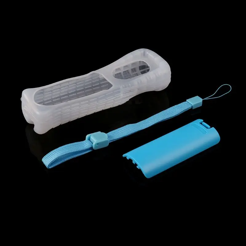 

Protective Silicone Cover Case Battery Back Door Shell Hand Strap Kit Replacement for Nintendo WII Remote Controller