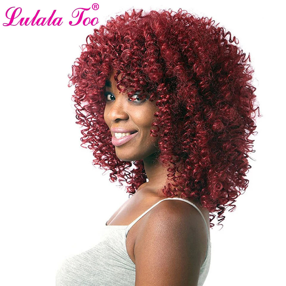 

Long Red Black Afro Kinky Curly Wigs for Women Blonde Mixed Brown 16inch Natural Synthetic Wigs African Hairstyle Heat Resistant