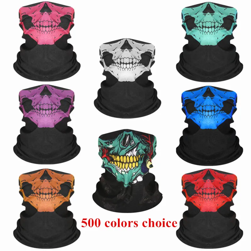 

Halloween Scarf Skull Masks Festival Motorcycle Face Shield Sun Mask Balaclava Party Masks Festive Supplies Masquerade Mask F8
