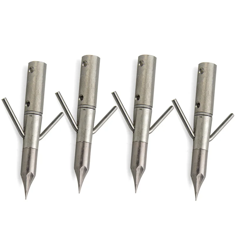 6/12pcs Archery Bowfishing Arrowhead Rotated Wing Broadhead Stainless Steel For OD 8mm Hunting Shooting Fishing Accessories