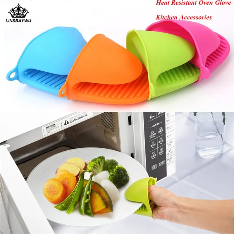 1Pcs Silicone Heat Resistant Gloves Clips Multifunction Anti slip Pot