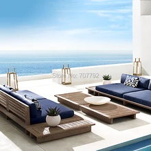 Weathered teak garden outdoor furniture wood tea table