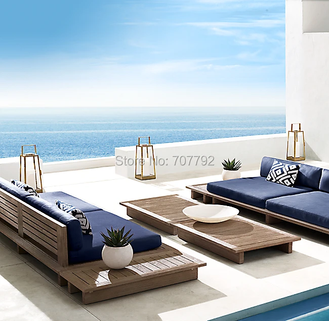 

Weathered teak garden outdoor furniture wood tea table