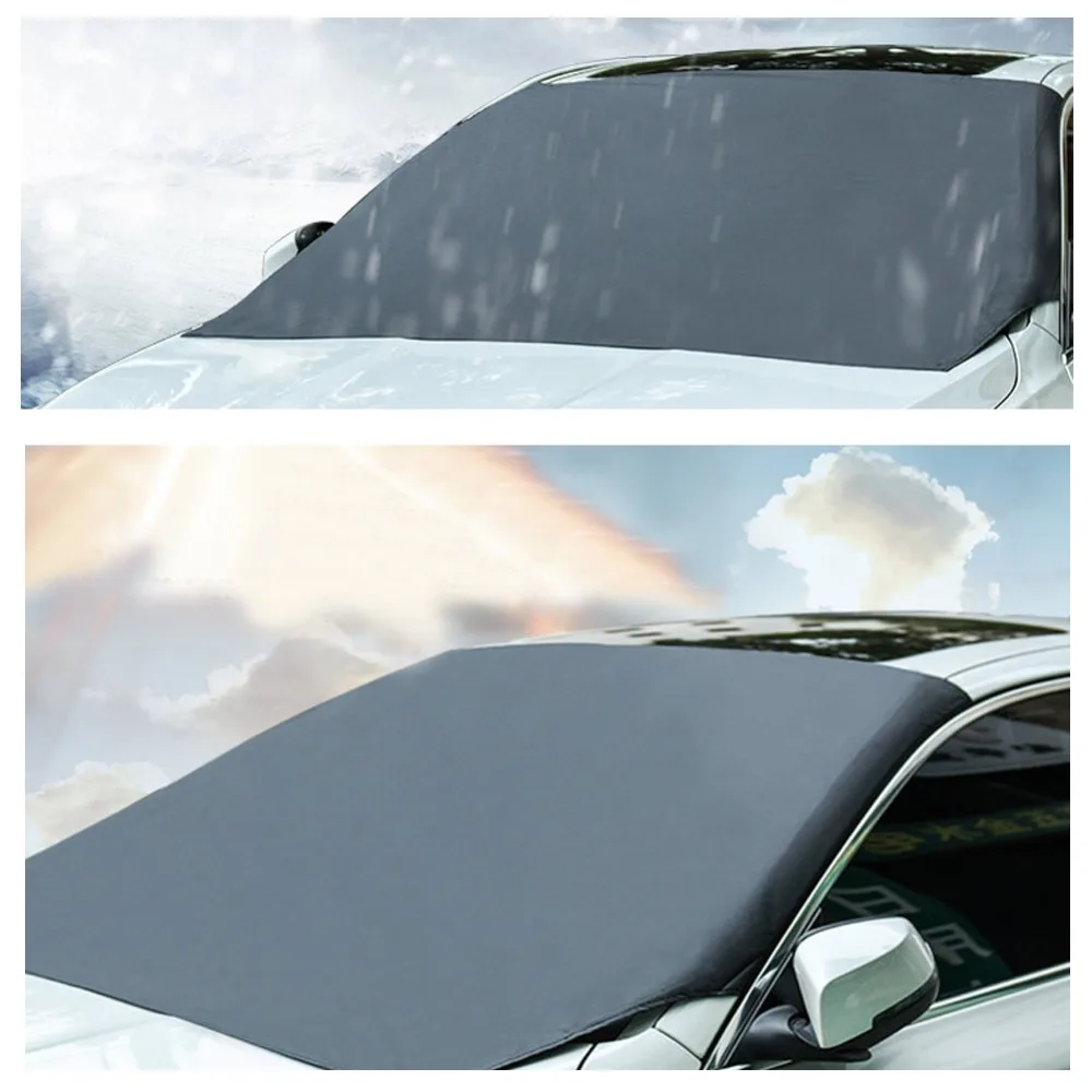 Автомобильное универсальное переднее ветровое стекло, анти-снег, анти-Мороз, анти-туман, защита от солнца, магнитные края, водонепроницаемая защита ветрового стекла