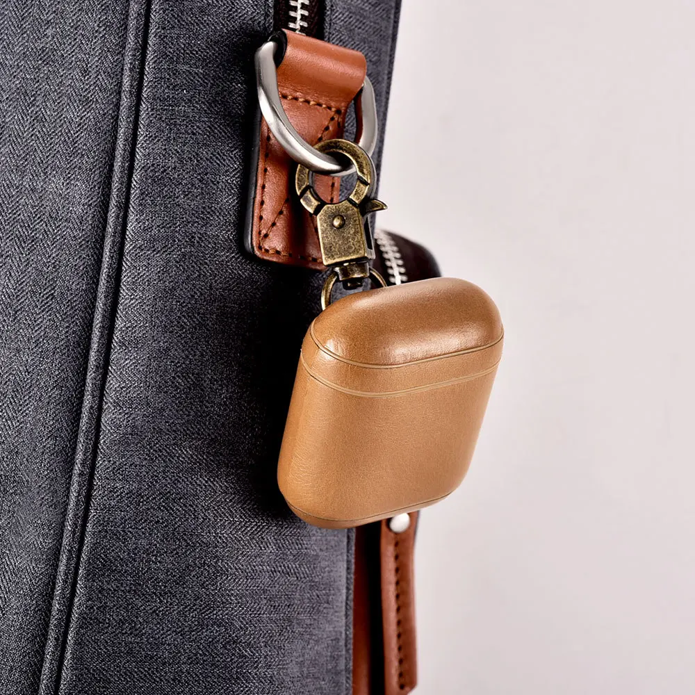 VirWir защитный кожаный чехол для Air pods чехол для наушников Портативный кожаный чехол для Apple гарнитура для airpods комплект аксессуаров