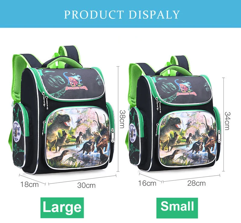 Новая детская сумка с динозавром для школы, детский школьный рюкзак для мальчиков и девочек, ортопедический рюкзак с 3D изображением животных, школьные ранцы для мальчиков