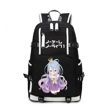 

Anime NO GAME NO LIFE Backpack Fashion nylon unisex Studentl arge capacity Schoolbag Unisex Travel Backpack