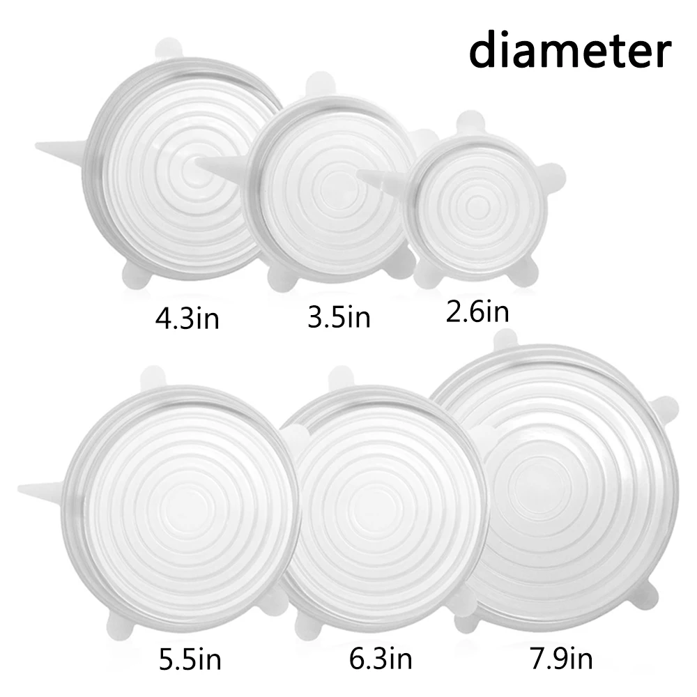 Силиконовые еда многоразовые крышки растягивающийся прочный контейнеры пищевые различные размеры для чашки, чаши, кружки, блюда