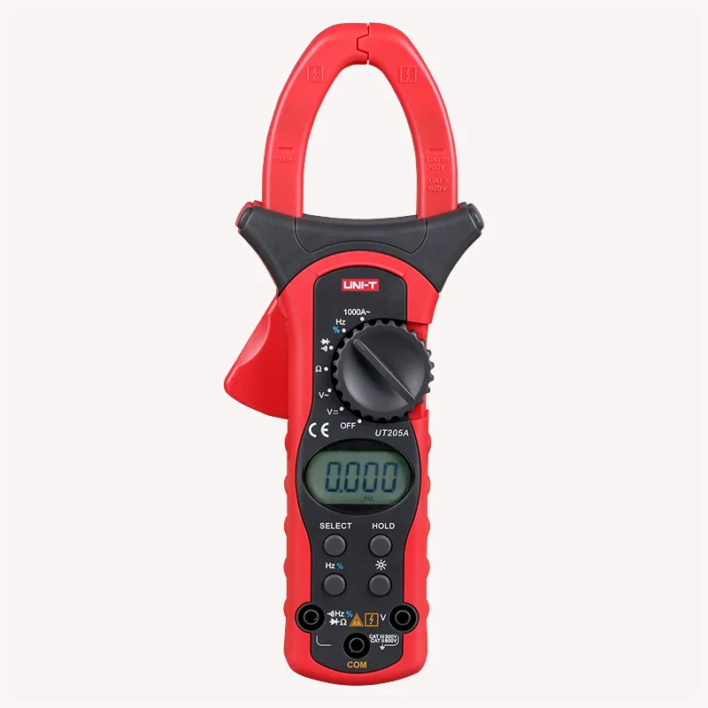 

UNI-T UT205A Auto Range 1000A LCD Backlight Digital Clamp Multitester w/ Frequency Duty Cycle Test Multimeter