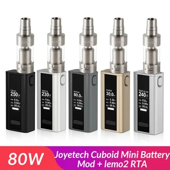 

Promotion Original Joyetech Cuboid Mini Battery Mod + lemo2 RTA Kit 80W Built in 2400mAh Battery electronic cigarette vape kit