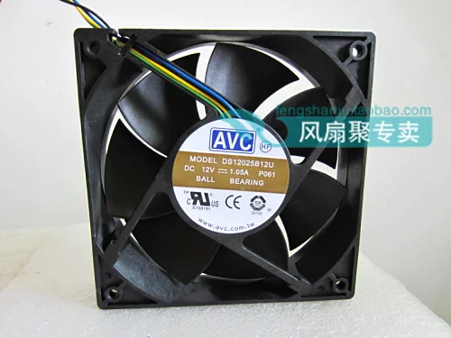 

New original AVC 12CM 12025 12V DS12025B12U 1.05A four pin PWM large air fan