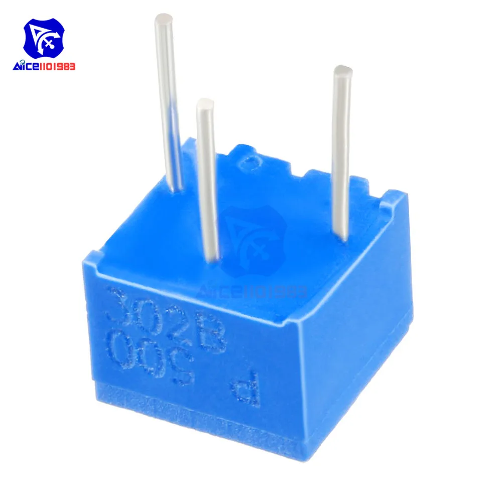 Breadboard Compatible Adjustment Pots 50Pcs 3362P Potentiometer Kit – 10 Values From 100 Ohm To 500K Ohm – Multiturn Trimmer Variable Resistors For Electronics & Arduino Variable Resistor Assortment