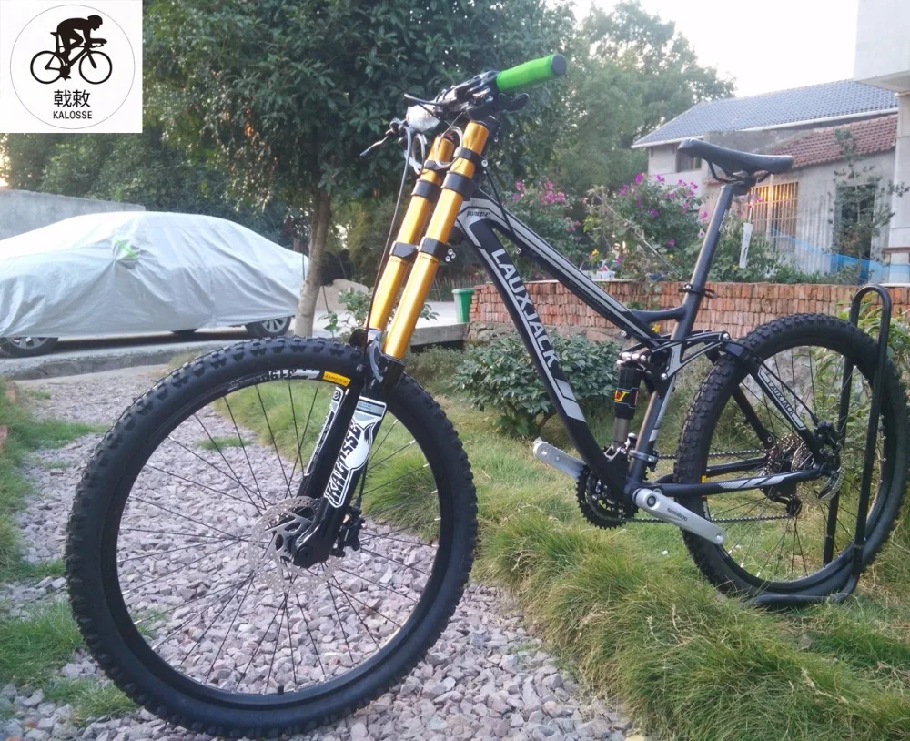 Excellent Kalosse  M610  Hydraulic brakes  30 speed alloy Full suspension frame  downhill  bike 26*17 inch    mountain bicycle 3