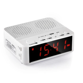 

Portable Digital Alarm Clock LED FM Radio Wireless Bluetooth Speakers LED Alarm Clocks Audio Hands-free Calls Table Clock