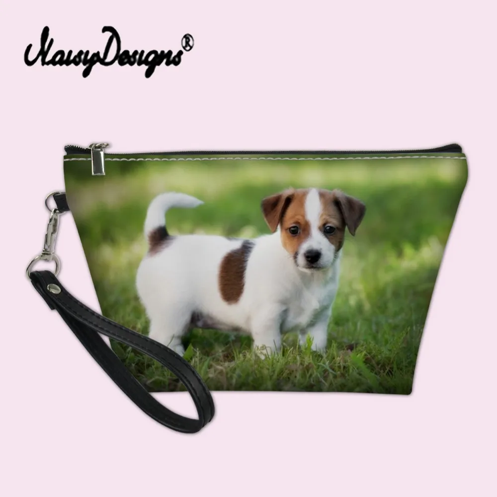 

Cosmetic Case With Cute Jack Russell Dog Animal Prints Custom Makeup Bag Zipper Pouch Purse Portable Girls Neceser Mujer