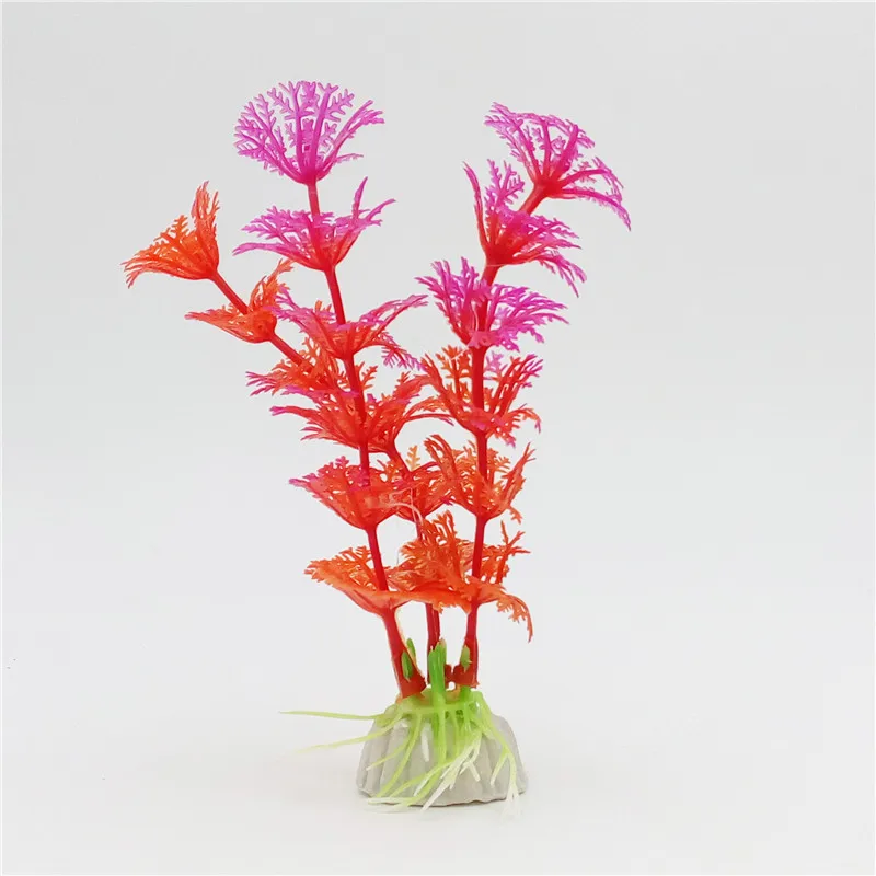 

6pcs Artificial Plastic Plant Red Water Grass Aquarium Fish Tank Decoration Underwater Submarine Ornament Landscape Decor