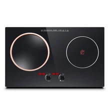 NL2508 Embedded Ceramic Home One Concave One Plat Surface Double Furnace Bulit-in Induction Hobs Dual-cooker Intense Fire