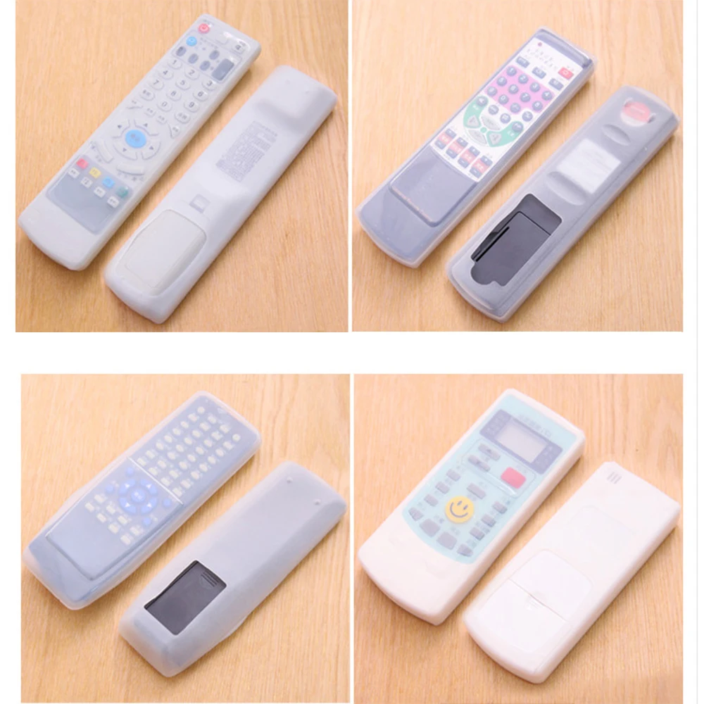 

1 Pcs Remote Control Cover Silicone Transparent TV Remote Control Case Air Conditioning Dust Protect Storage Cover Bag TSLM1