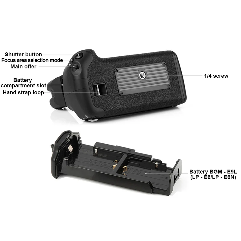

Professional Double Battery Grip Holder Pack Support Vertical Shooting for CANON EOS6DII WIF66