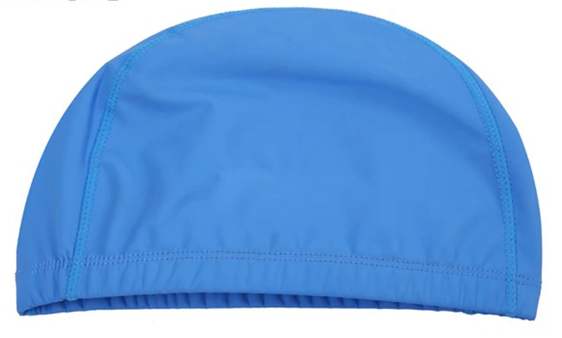 Comfortable Fit 2024 New Adult Men Women Blank Swimming Cap Elastic Waterproof PU Fabric Protect Ears & Long Hair Swim Pool Hat 3