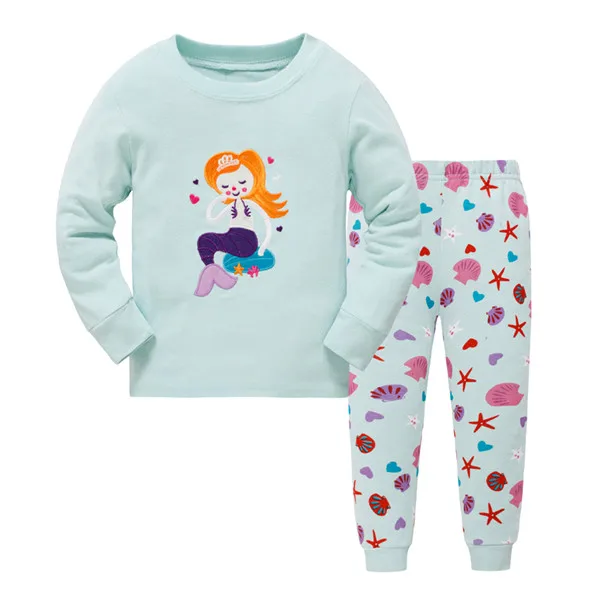 Детский пижамный комплект; детская пижама с динозавром из мультфильма; хлопок; удобная одежда для сна для мальчиков и девочек; семейная одежда; пижамы; Размер От 3 до 8 лет - Цвет: H18