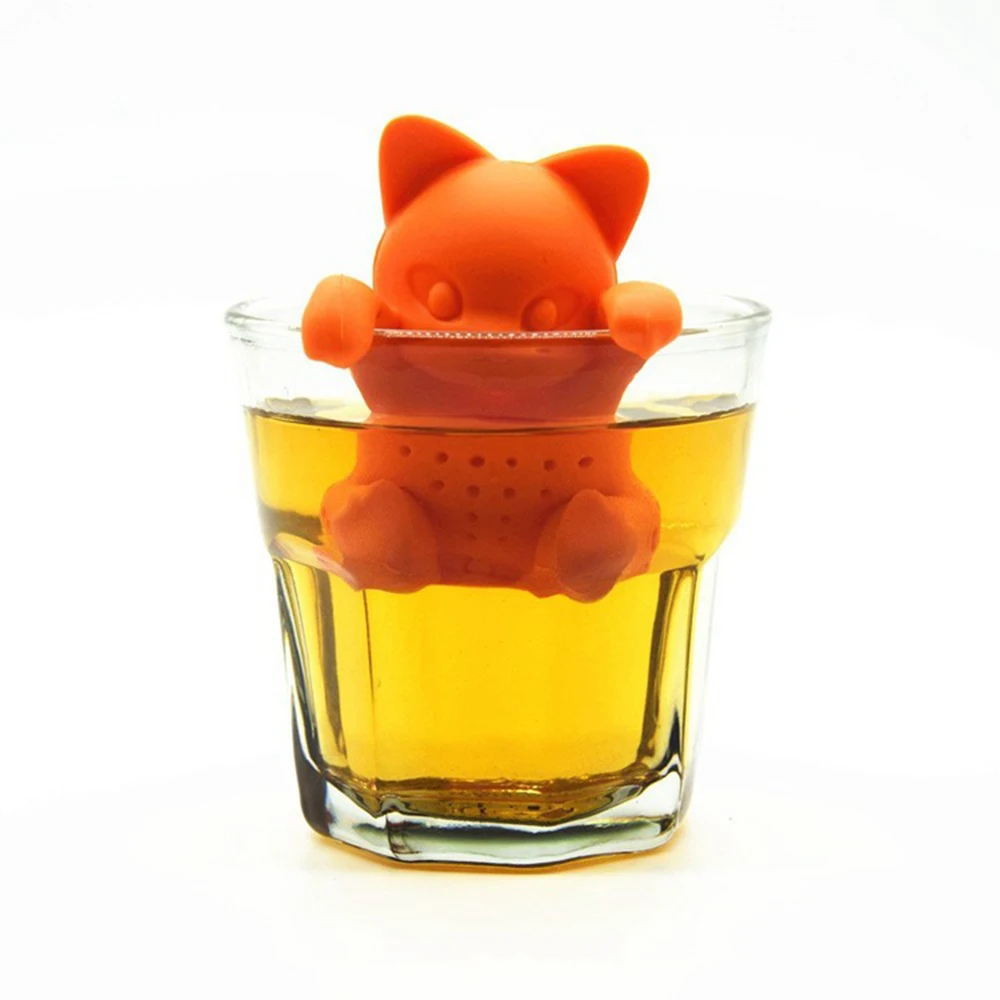 

1Pc Silicone Cat Shape Tea Infuser Healthy Intense Flavor Reusable Tea Strainer Spice Loose Tea Leaf Herbal Tool Teaware