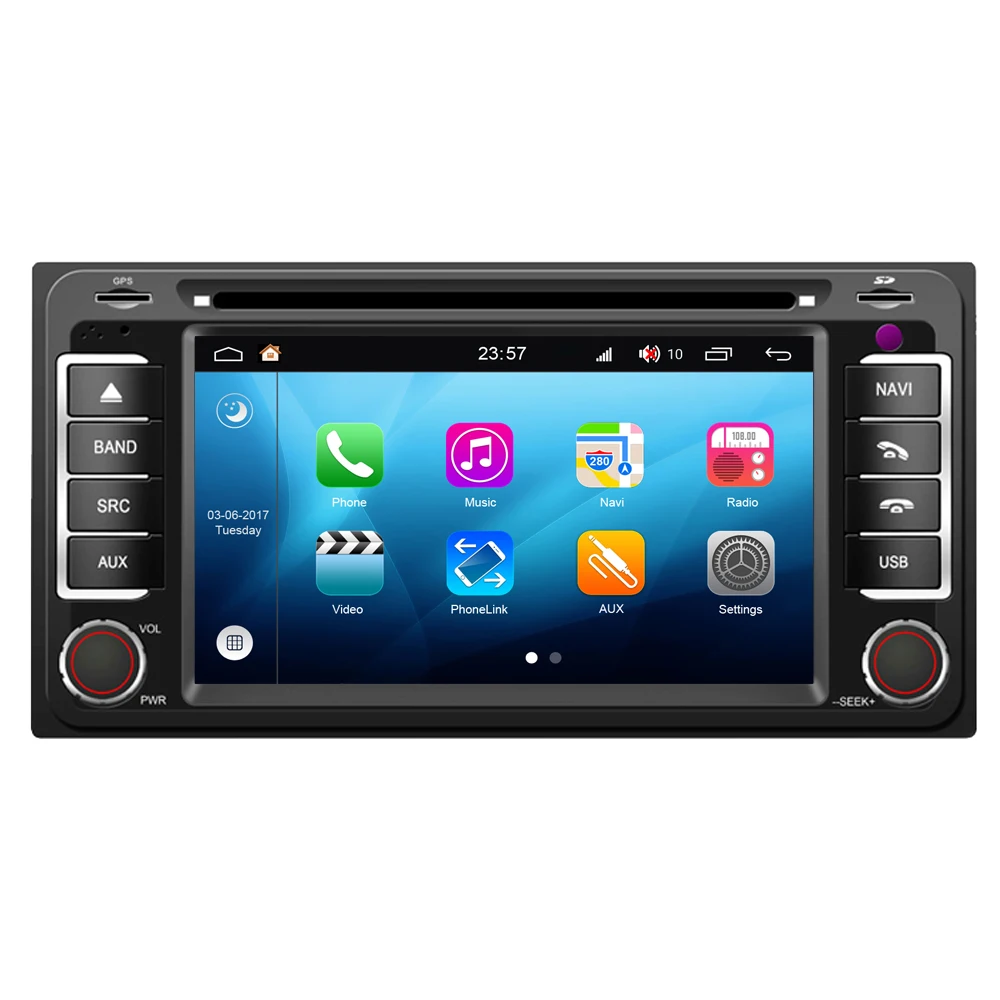 

For Toyota FORTUNER AVANZA LANDCRUISER 100 Android 8.0 Car Multimedia Player PhoneLink Octa Core + 32G ROM + Reverse Camera