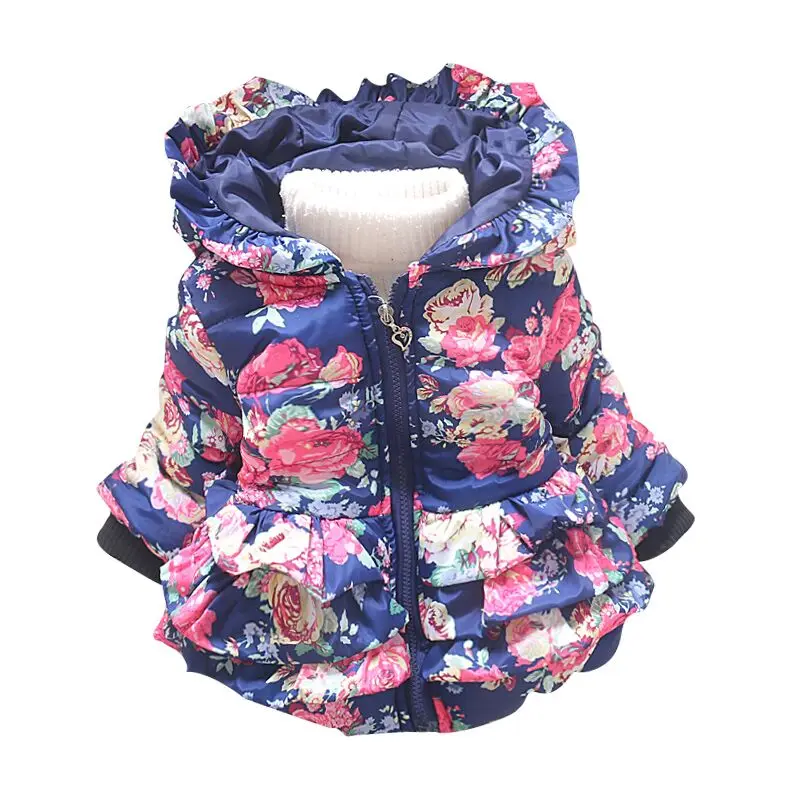 New baby girl s flower jacket coats girl outerwear autumn Winter font b Children s b