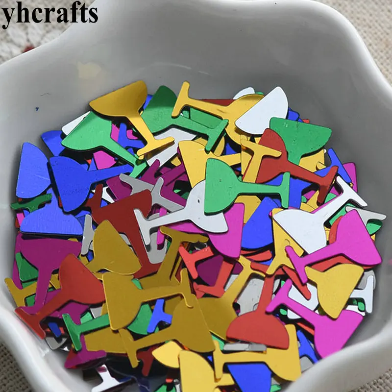 

25gram/Lot 9x12mm wine glass sequins.Craft material Kindergarten arts and crafts Intelligence Creative activity item Kids handy