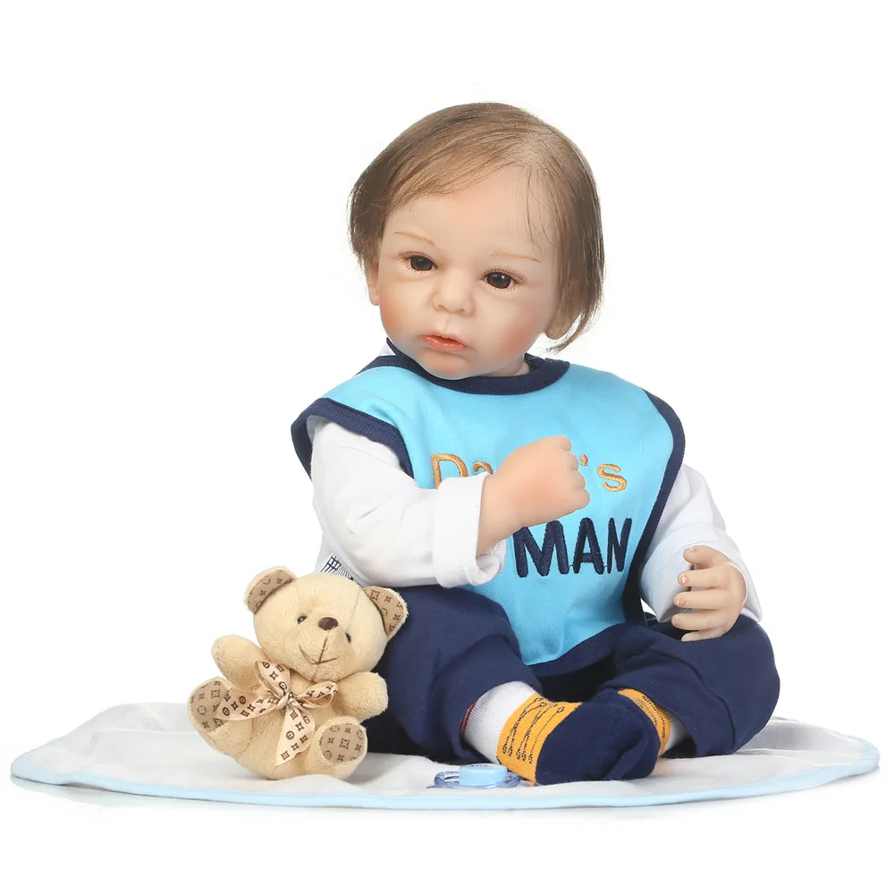 

NPK boy doll reborn 20" soft silicone reborn baby dolls for child gift bebe real born bonecas play house toy dolls