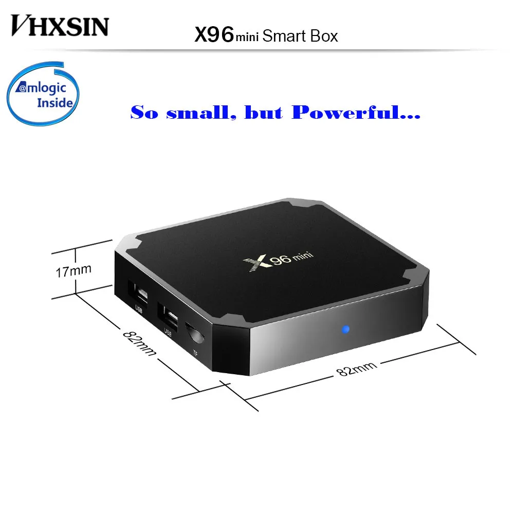 VHXSIN 20 шт./лот X96mini Android tv BOX 1 ГБ 8 ГБ/2gb16гб Amlogic S905W четырехъядерный 2,4 ГГц 4k медиаплеер приставка X96 MINI