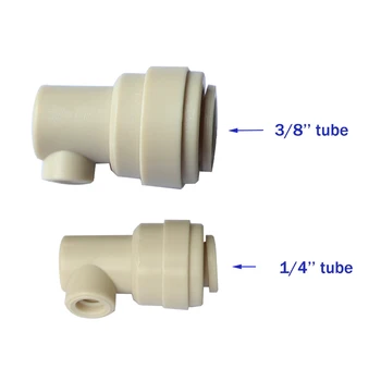 

E442 Slip lock connector with End plug Water Purifier Pipe Fittings Misting cooling system 1/4 Inch or 3/8 Inch