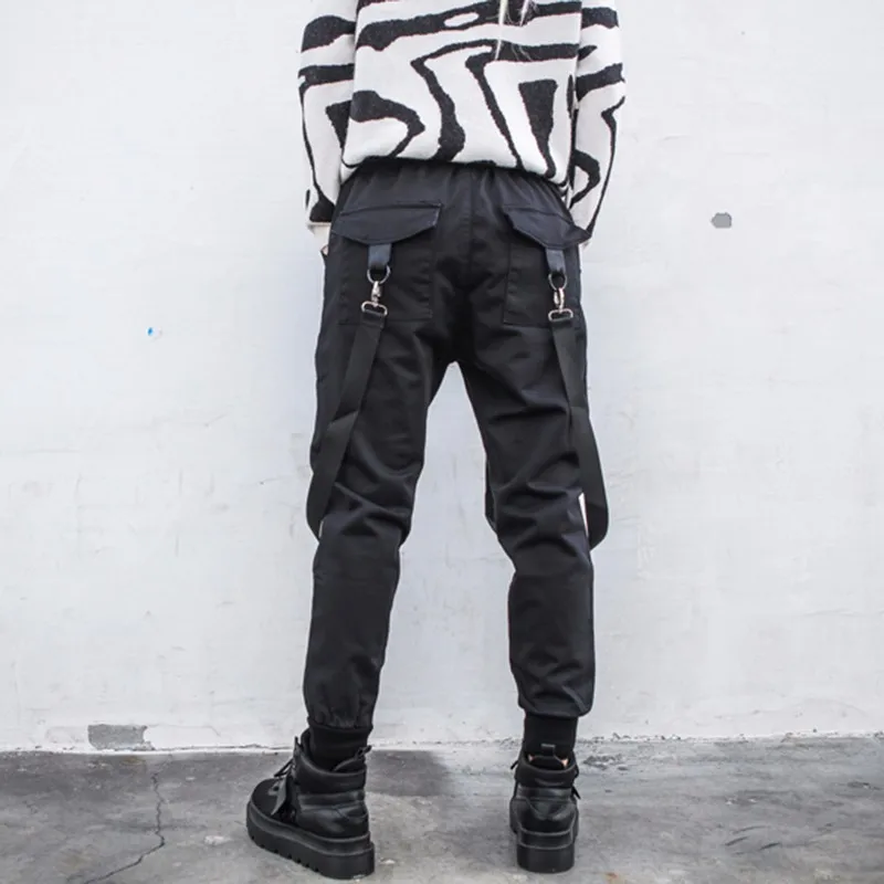 TWOTWINSTYLE-Ribbon-Trouser-For-Women-Patchwork-Pocket-Lace-Up-Lantern-Pants-Female-2018-Spring-Harajuku-Large