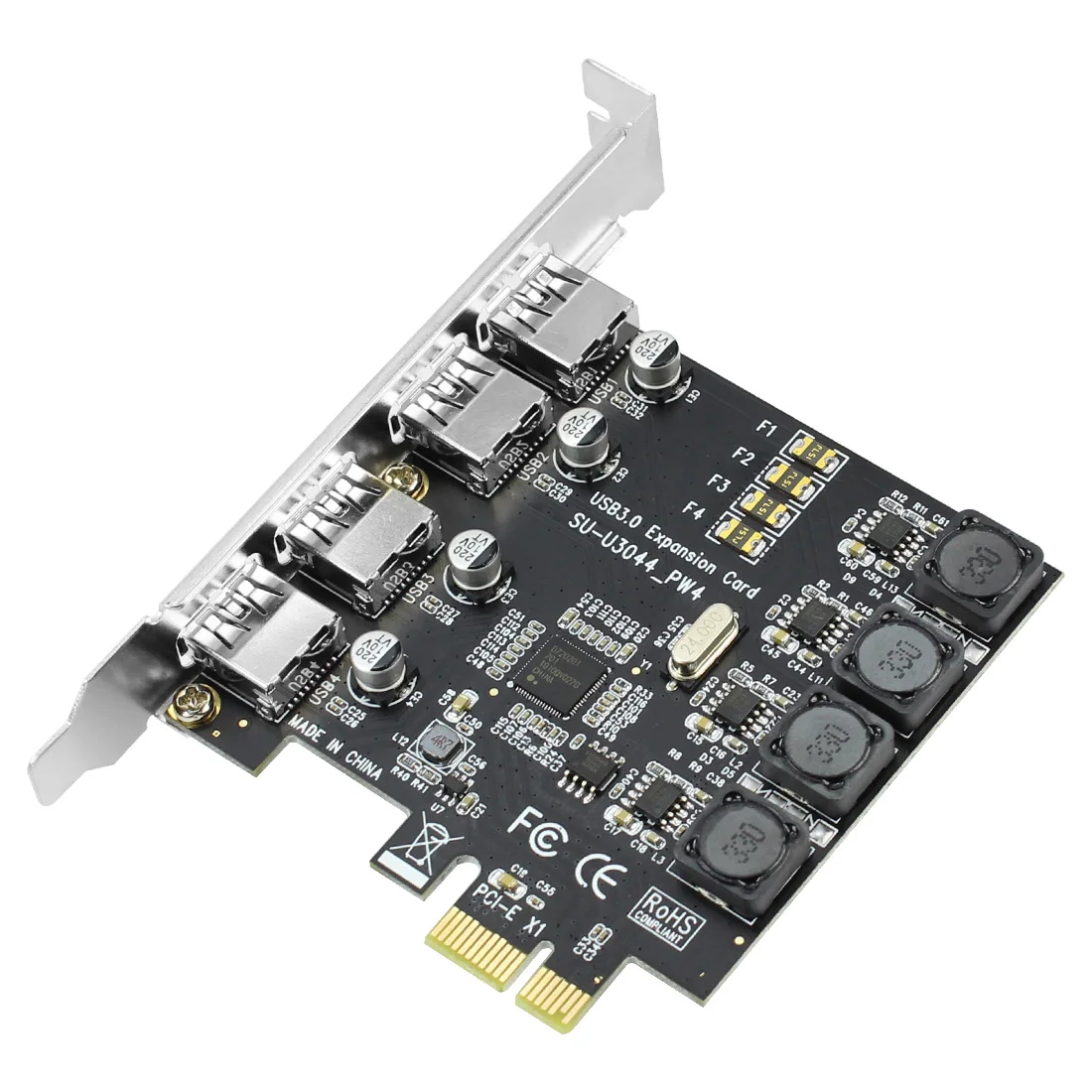 Tarjeta de expansión USB3.0 4 puertos 5 Gbps añadir en tarjetas de expansión USB 3,0 PCI Express adaptador de tarjeta de controlador para win 7/8/10 Tarjeta de expansión USB3.0 4 puertos 5 Gbps añadir en tarjetas de expansión USB 3,0 PCI Express adaptador de tarjeta de controlador para win 7/8/10