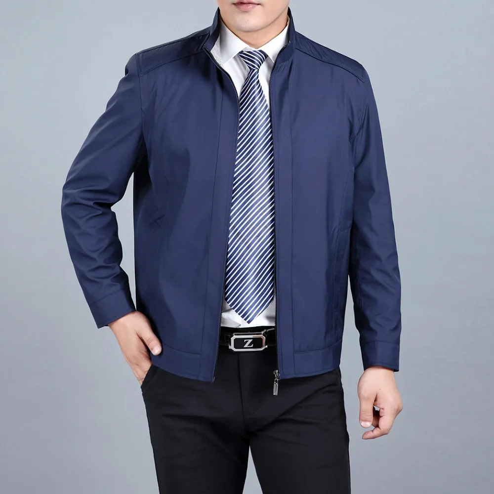 Business Casual Coat Spring And Autumn Men S Jackets Stand Collar Business Casual Coat Spring And Autumn Men S Jackets Stand Collar Male Zipper Outerwear Coats Large Size 3xl In From