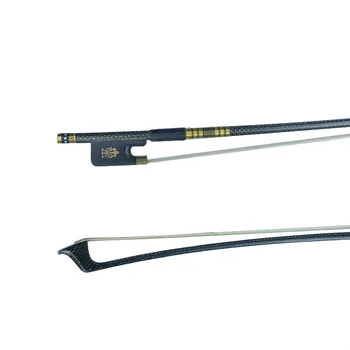 

Cello Bow 4/4 Size Carbon Fiber W/ Gold Silk Braided Ebony Frog For 4/4 Cello Violin Family Instruments