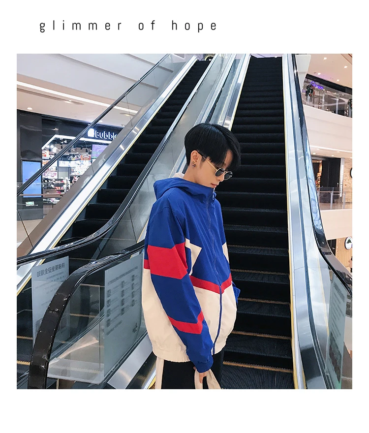 Oversize Мужская куртка с капюшоном ветровка Лоскутная Демисезонный армии мужские куртки-бомберы Прохладный хип-хоп пальто на молнии Для