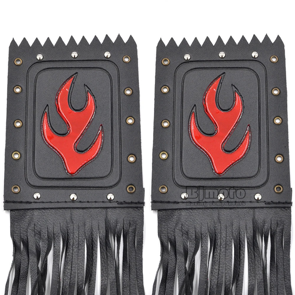 Motorcycle Fringe 23 Grip Cover 19 Lever Cover Combo Tassel For Harley Cruiser (1)